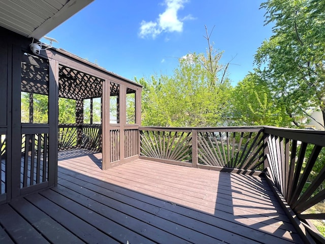 view of wooden deck