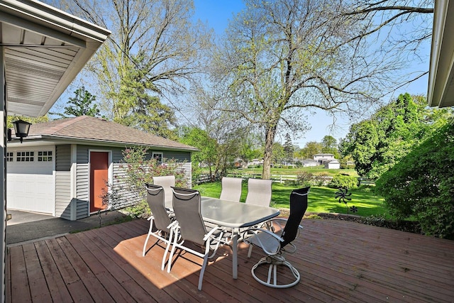 3101 Saint James St, Rolling Meadows, IL 60008 - deck featuring outdoor dining space and a yard