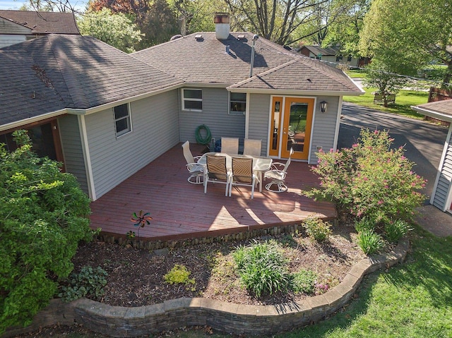 3101 Saint James St, Rolling Meadows, IL 60008 - wooden deck with outdoor dining space