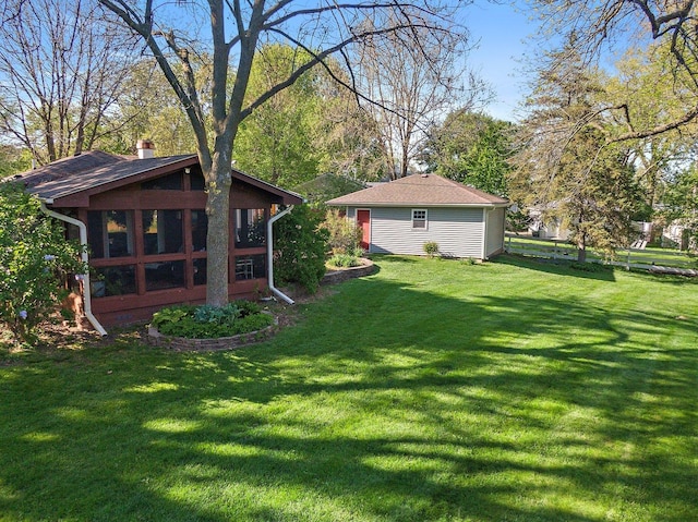 3101 Saint James St, Rolling Meadows, IL 60008 - view of green lawn featuring an outbuilding