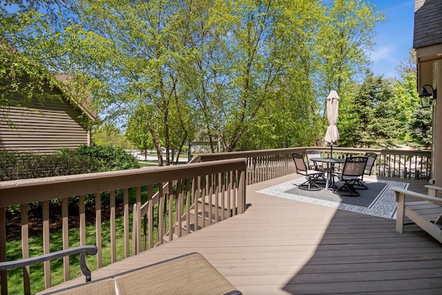 1021 Fire Fox Ct, Saint Charles, IL 60174 - wooden terrace with outdoor dining space
