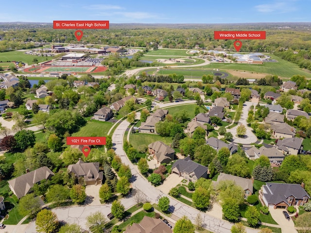 1021 Fire Fox Ct, Saint Charles, IL 60174 - aerial view of residential area