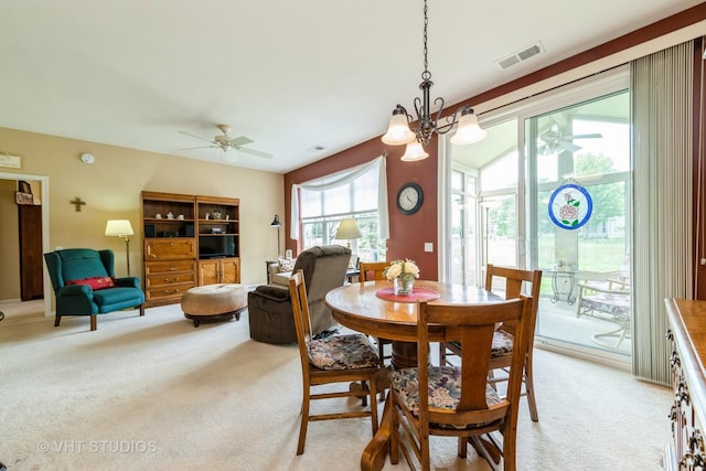 2507 Rolling Rdg, Elgin, IL 60124 - dining room with light colored carpet and ceiling fan