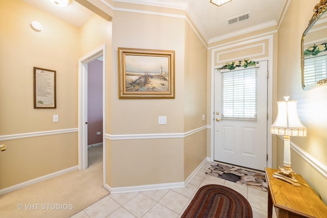 2507 Rolling Rdg, Elgin, IL 60124 - entrance foyer featuring crown molding, baseboards, and light tile patterned floors