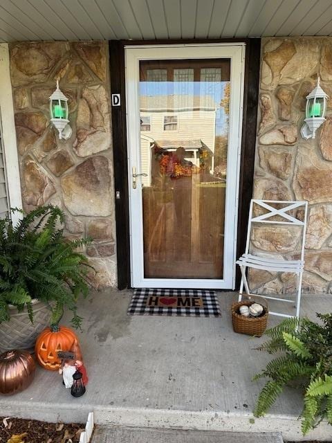 1381 N Glen Cir Unit D, Aurora, IL 60506 - property entrance featuring stone siding