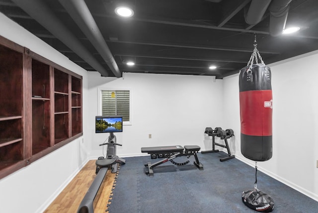 3174 Larrabee Dr, Geneva, IL 60134 - exercise room with recessed lighting and baseboards
