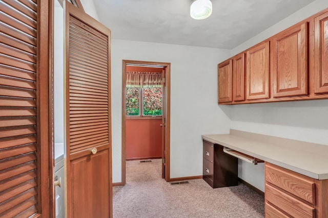 10762 W Talmadge Ave, Beach Park, IL 60099 - unfurnished office with built in study area, light colored carpet, and baseboards