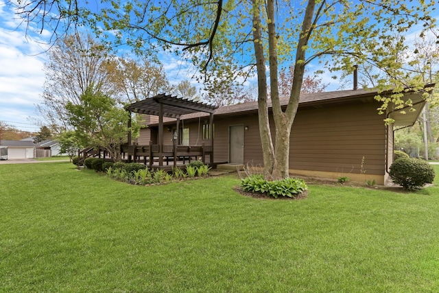 10762 W Talmadge Ave, Beach Park, IL 60099 - rear view of property featuring a pergola and a yard