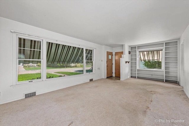 1029 S 5th St, Saint Charles, IL 60174 - unfurnished living room with carpet floors and built in features