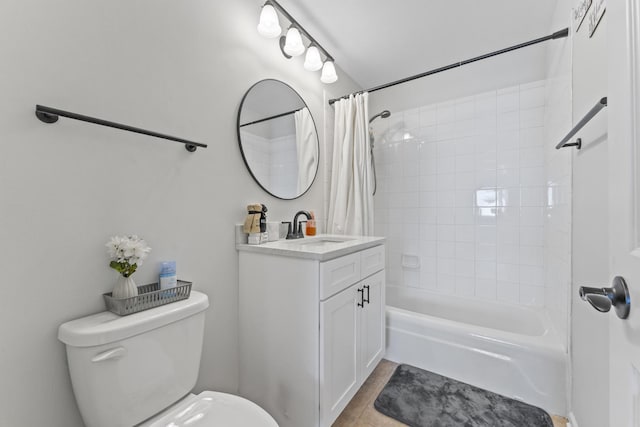 310 Lathrop Ave Unit 202-204, Forest Park, IL 60130 - full bathroom featuring toilet, shower / bath combo, tile patterned flooring, and vanity