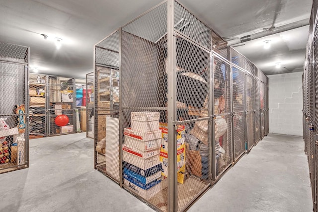 view of storage area
