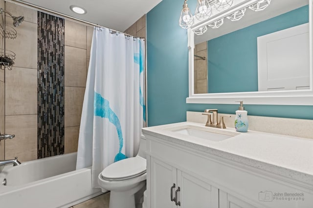 28271 W Stewart Ave, Spring Grove, IL 60081 - full bathroom with vanity, toilet, and shower / bath combo