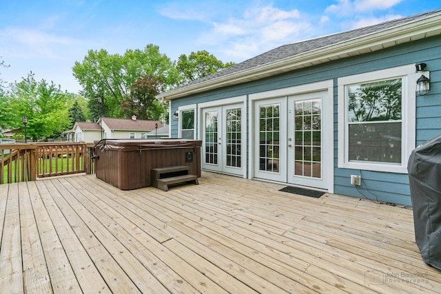 28271 W Stewart Ave, Spring Grove, IL 60081 - deck featuring french doors and a hot tub