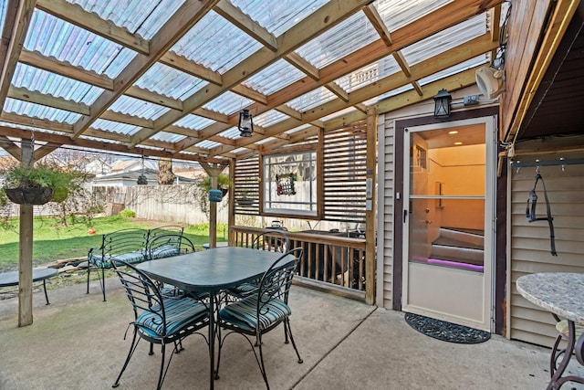 6914 S Cregier Ave, Chicago, IL 60649 - view of patio / terrace with fence and outdoor dining area