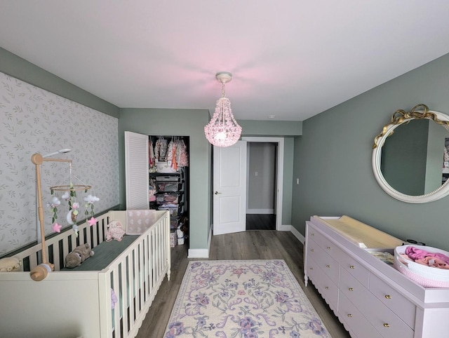 465 W Dominion Dr Unit 1304, Wood Dale, IL 60191 - bedroom featuring dark wood-type flooring and baseboards
