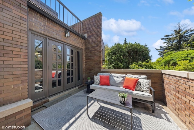 509 Burr Oak Pl, Hinsdale, IL 60521 - view of patio with french doors and an outdoor living space