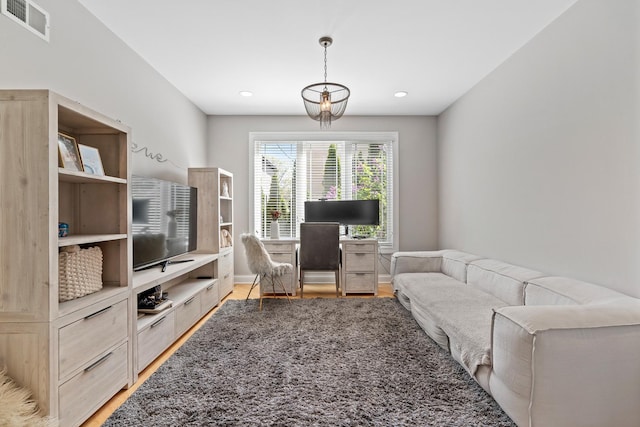 8260 W Argyle St, Norridge, IL 60706 - living room with light wood-type flooring, recessed lighting, and baseboards