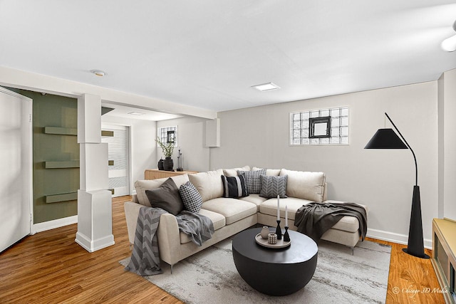 5935 Carol Ave, Morton Grove, IL 60053 - living room with wood finished floors and baseboards