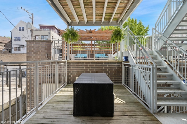 deck with stairs
