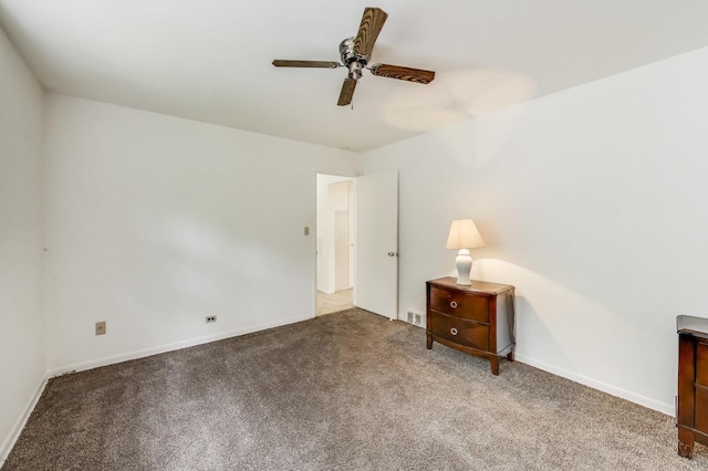 1021 S Blvd, Evanston, IL 60202 - unfurnished bedroom with carpet flooring and ceiling fan