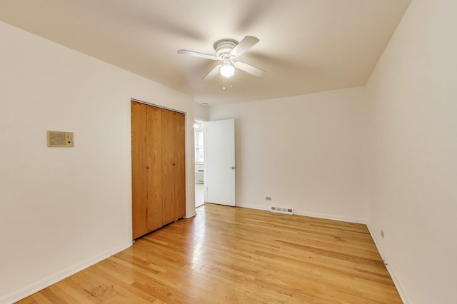 1021 S Blvd, Evanston, IL 60202 - empty room featuring ceiling fan and light wood-type flooring