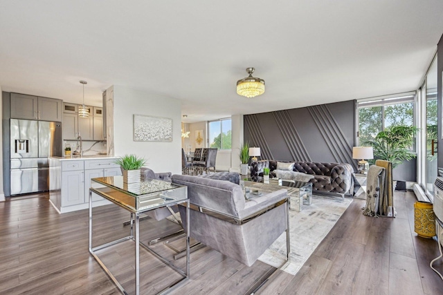 40 N Tower Rd Unit 3G, Oak Brook, IL 60523 - living area with wood finished floors