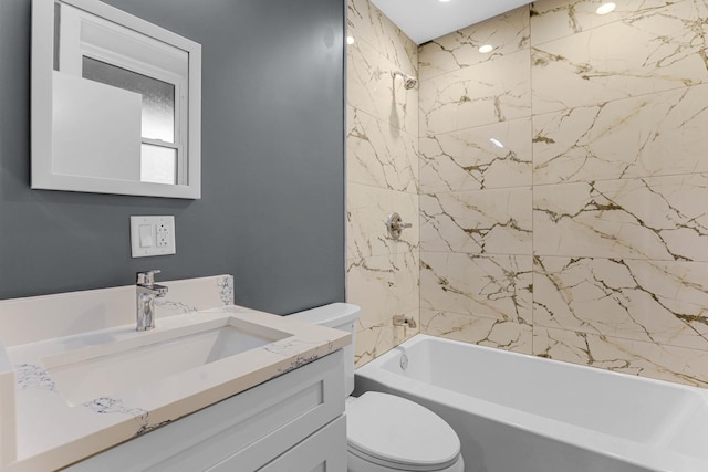 1315 S Kolin Ave, Chicago, IL 60623 - bathroom featuring toilet, vanity, and shower / washtub combination