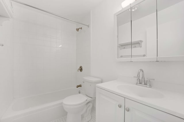 1850 N Clark St Unit 1510, Chicago, IL 60614 - bathroom with toilet, shower / bath combination, vanity, and tile patterned flooring