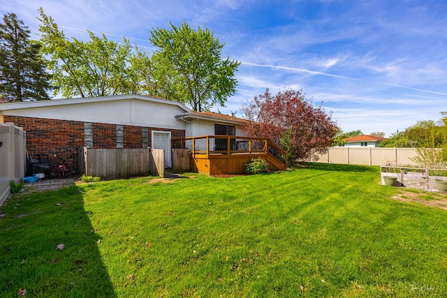 15322 Woodmar Dr, Orland Park, IL 60462 - rear view of property with a deck, stairway, and brick siding