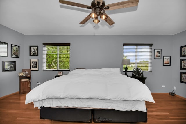 16560 Willow Walk Dr, Lockport, IL 60441 - bedroom featuring wood finished floors and ceiling fan