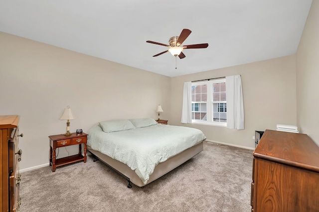 8530 Westberry Ln, Tinley Park, IL 60487 - bedroom featuring light colored carpet, baseboards, and ceiling fan