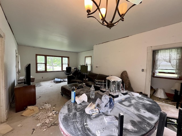 866 E Center St, Paxton, IL 60957 - dining space with a chandelier