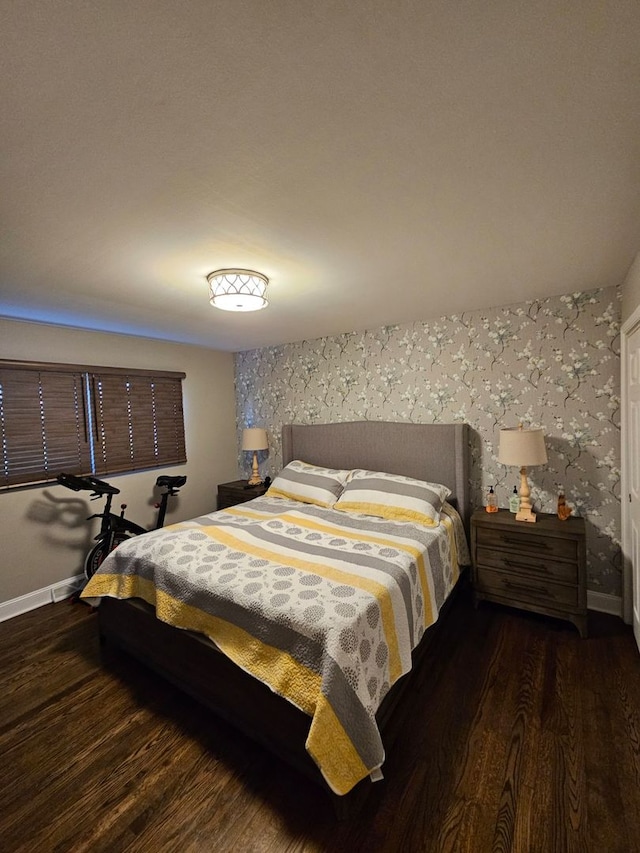 8 W Emerson St, Arlington Heights, IL 60005 - bedroom featuring wallpapered walls, wood finished floors, and baseboards