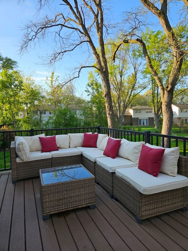 8 W Emerson St, Arlington Heights, IL 60005 - wooden deck with an outdoor living space