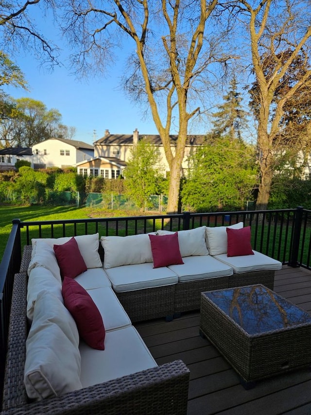 8 W Emerson St, Arlington Heights, IL 60005 - deck featuring an outdoor living space