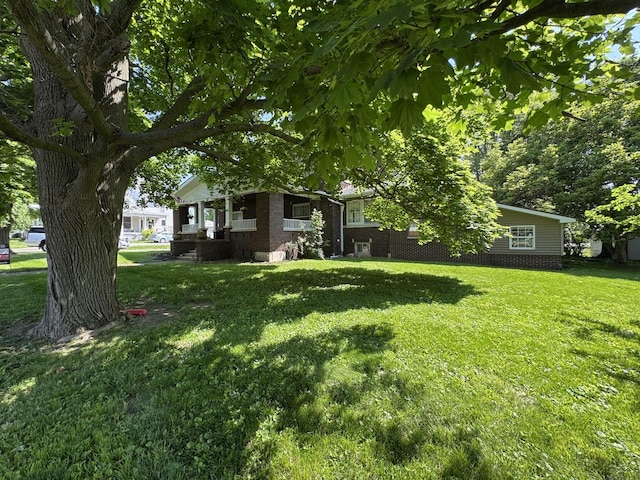 view of green lawn