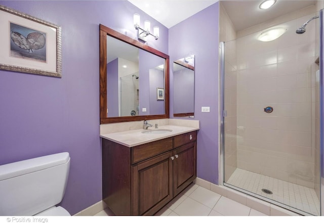 21 E Huron St Unit 3204, Chicago, IL 60611 - bathroom featuring a stall shower, toilet, and vanity