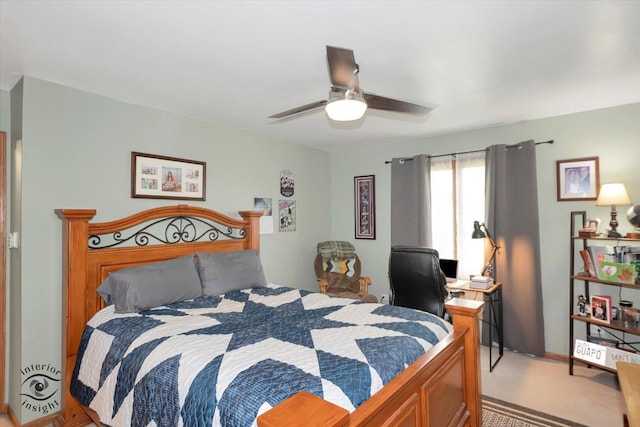975 S Laura Ln, Coal City, IL 60416 - bedroom with light colored carpet and ceiling fan