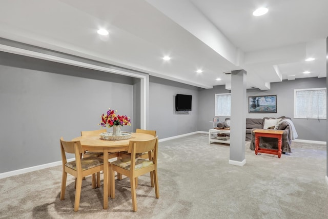 1723 Victor Ter, Gurnee, IL 60031 - carpeted dining space with recessed lighting and baseboards
