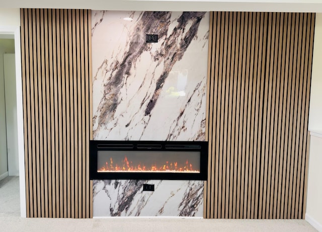 527 Northgate Rd, Lindenhurst, IL 60046 - detailed view of a premium fireplace and carpet flooring