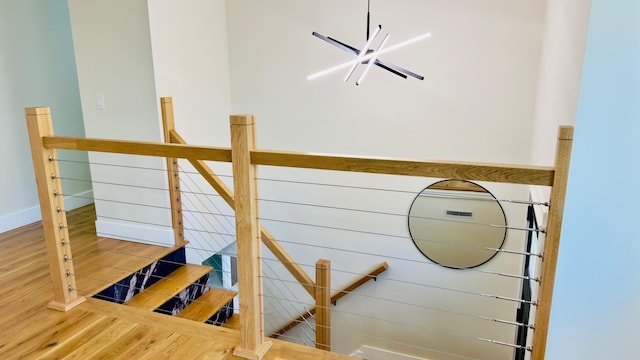 527 Northgate Rd, Lindenhurst, IL 60046 - staircase featuring wood finished floors and baseboards