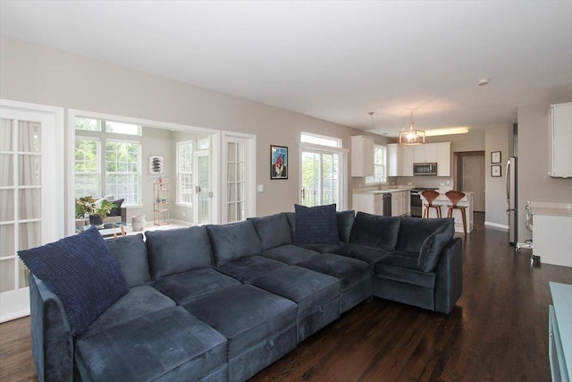 1207 Angle Tarn, West Dundee, IL 60118 - living area featuring dark wood finished floors