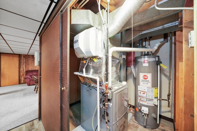 utilities featuring gas water heater