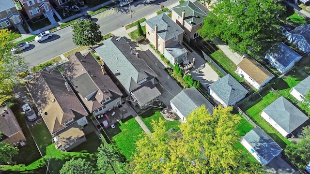 aerial view of residential area