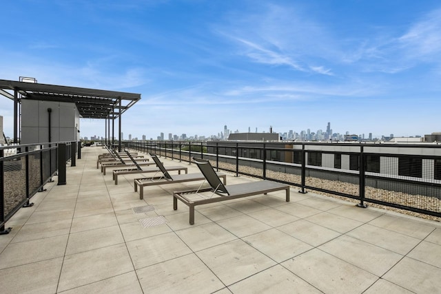 1701 W Webster Ave Unit 611, Chicago, IL 60614 - view of patio / terrace featuring a view of skyline