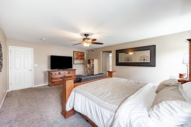 3080 Wickenden Ave, Elgin, IL 60124 - bedroom with carpet, baseboards, and ceiling fan