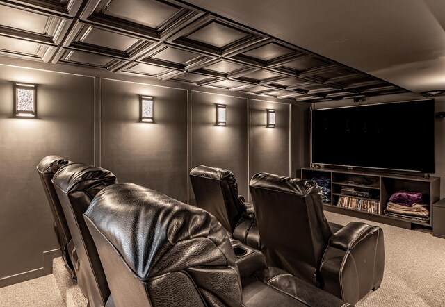3080 Wickenden Ave, Elgin, IL 60124 - home theater with carpet and an ornate ceiling