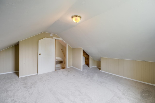 125 Arbor Ave, West Chicago, IL 60185 - additional living space featuring carpet floors and vaulted ceiling