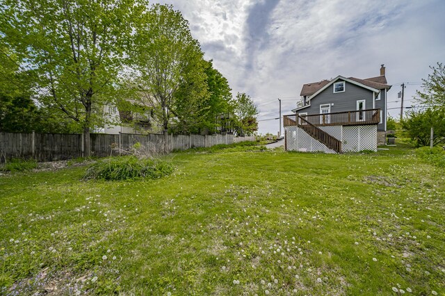 125 Arbor Ave, West Chicago, IL 60185 - view of yard with stairway and a deck