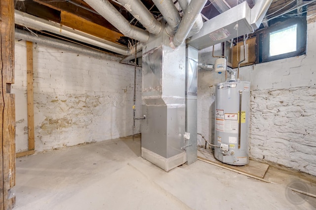 125 Arbor Ave, West Chicago, IL 60185 - basement with gas water heater and heating unit